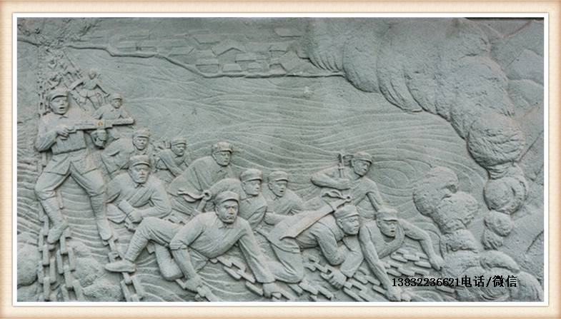 品牌抗日战争浮雕红军革命浮雕军旅题材浮雕定做军人浮雕背景墙