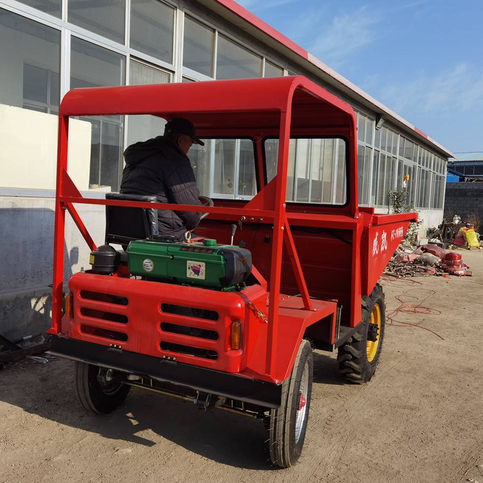 fcy15柴油翻斗车液压自卸四轮前翻斗车运料前卸式翻斗车