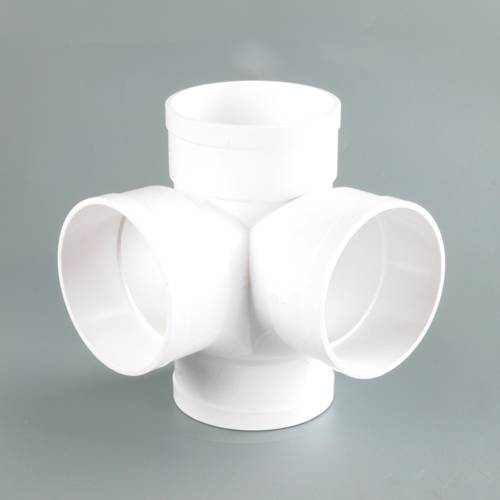 供应pvc平面等径异径四通50400㎜立体四通图片