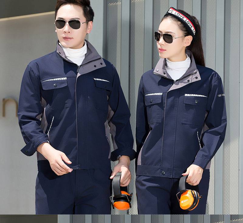 唐山工作服定做化工厂舒适户外石油工作服长袖冬季工服夹克