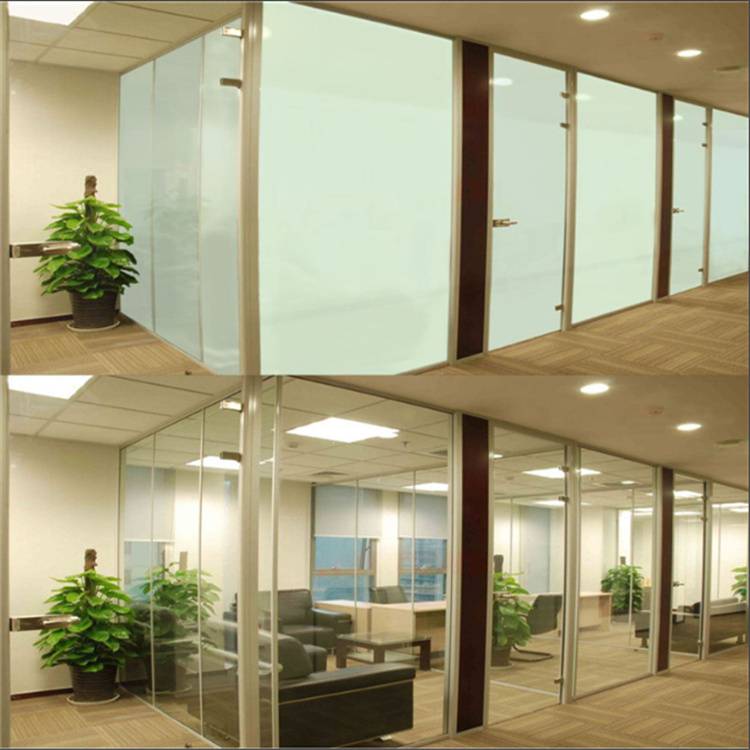 pdlc智能调光膜商务中心办公楼隔断雾化调光膜
