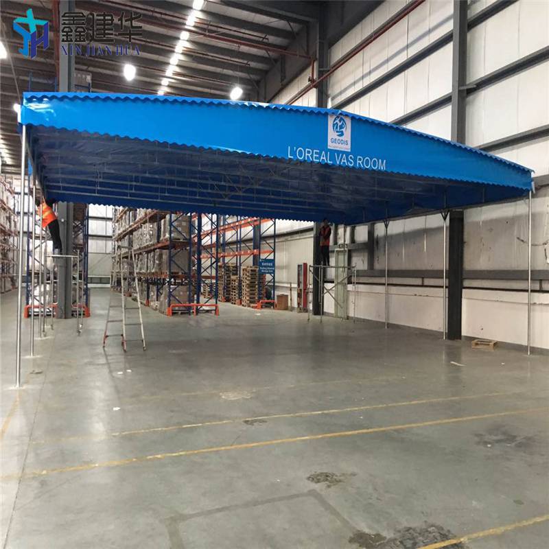 伸缩蓬帆布活动推拉养护蓬价格透明郑州