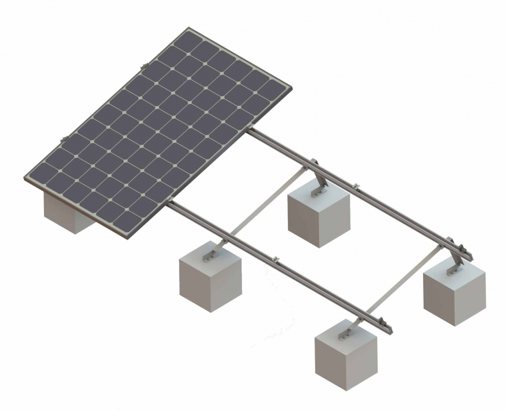 太阳能光伏支架平屋面(水泥顶)支架