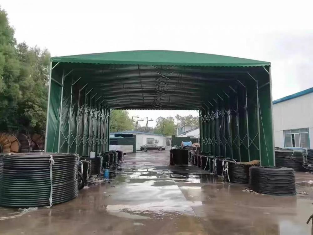 定制大型推拉雨棚活动伸缩厂房雨篷户外烧烤汽车电动车遮阳帐篷