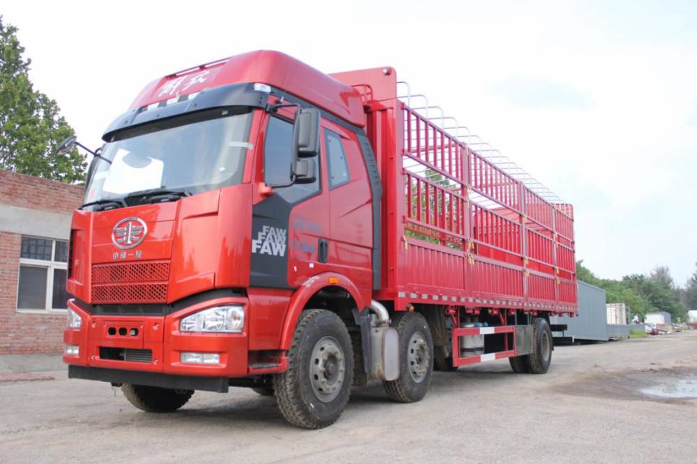 北京一汽解放j6m96米前四后四高栏货车