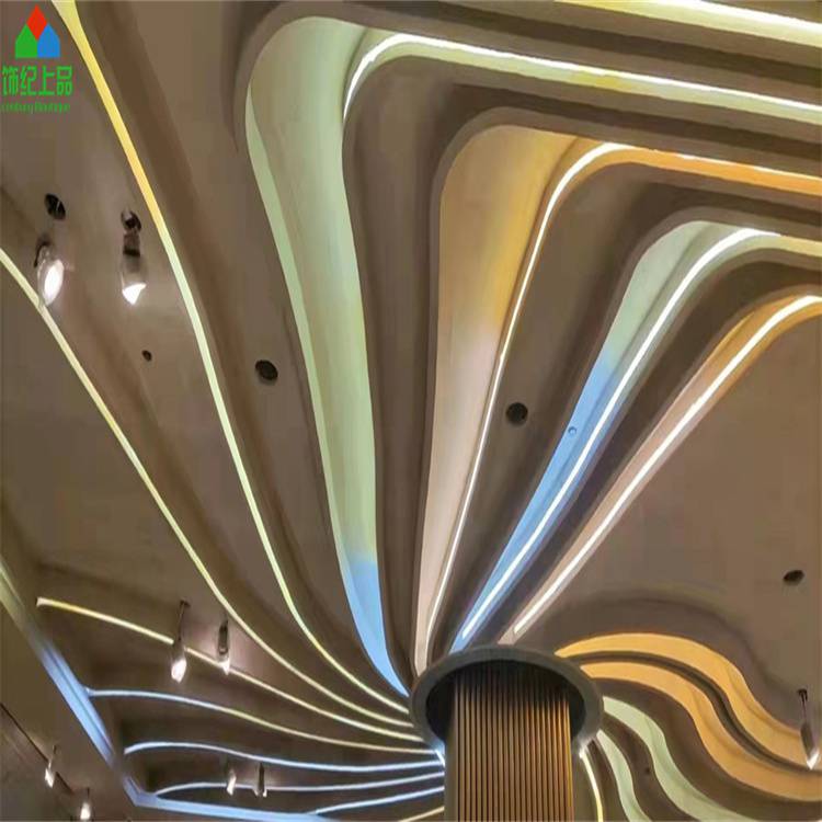 广东grg造型吊顶别墅客厅墙面装饰酒店吧台服务台