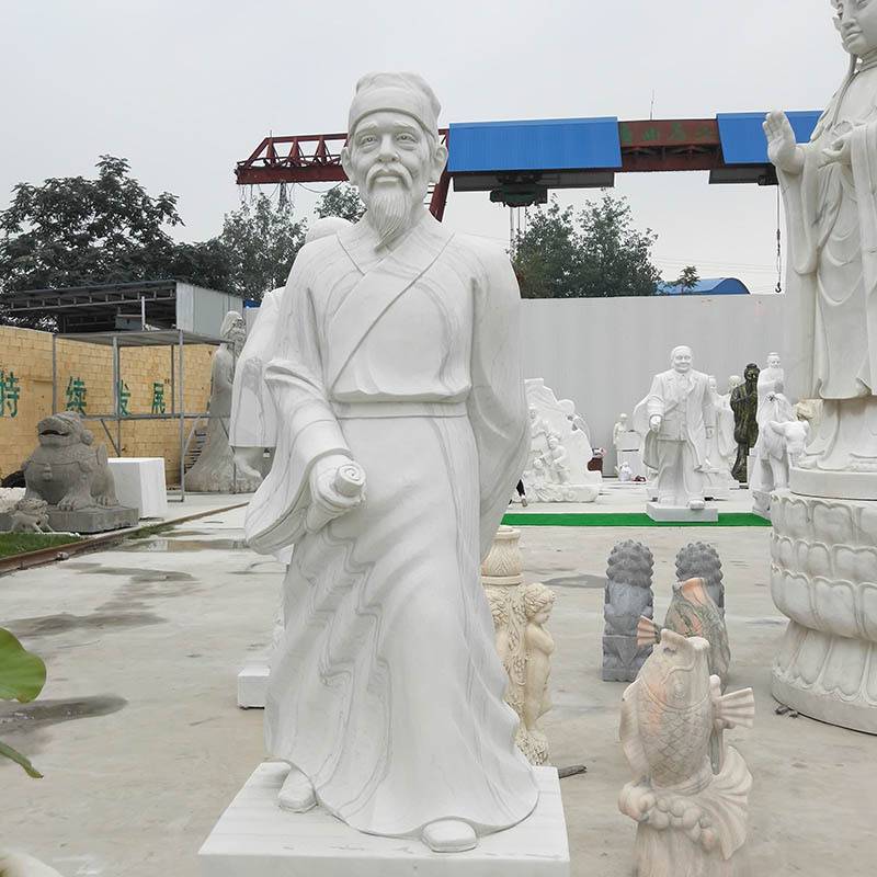 石雕四大名医汉白玉华佗李时珍张仲景扁鹊大理石人物雕像医院定制