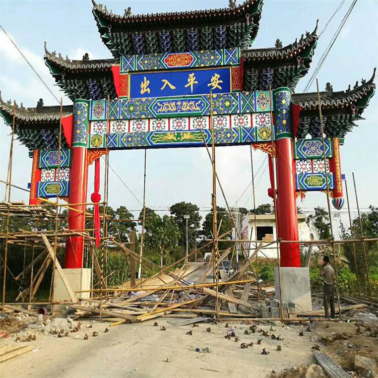 天津 旅游景区寺庙门楼 户外牌坊牌楼定做厂家 价格优惠 清秀园林