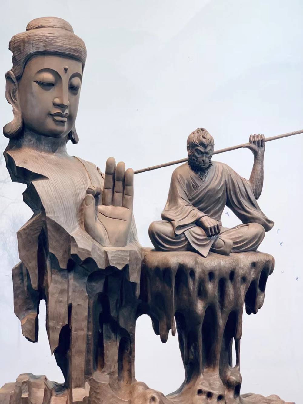 孙悟空美猴王乌木如来阿弥陀佛五指山摆件山水花鸟根雕定制佛像- 供应商网
