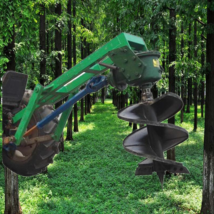 拖拉机带挖坑机电线杆立柱拖拉机带动挖坑机