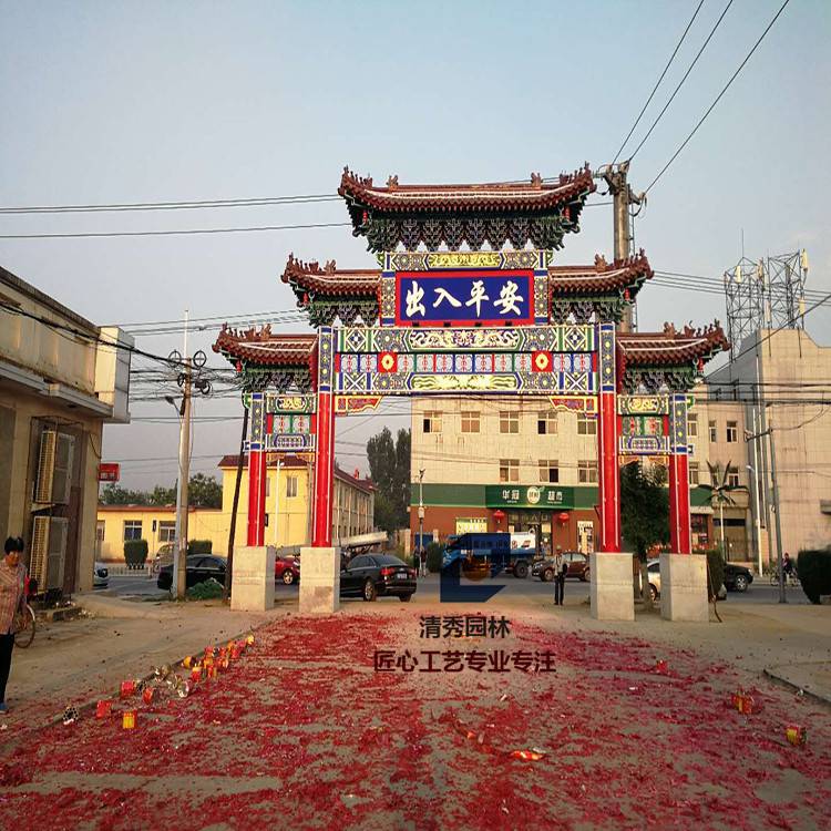 南宫市 仿古牌坊 古牌坊施工队 规格齐全 清秀园林