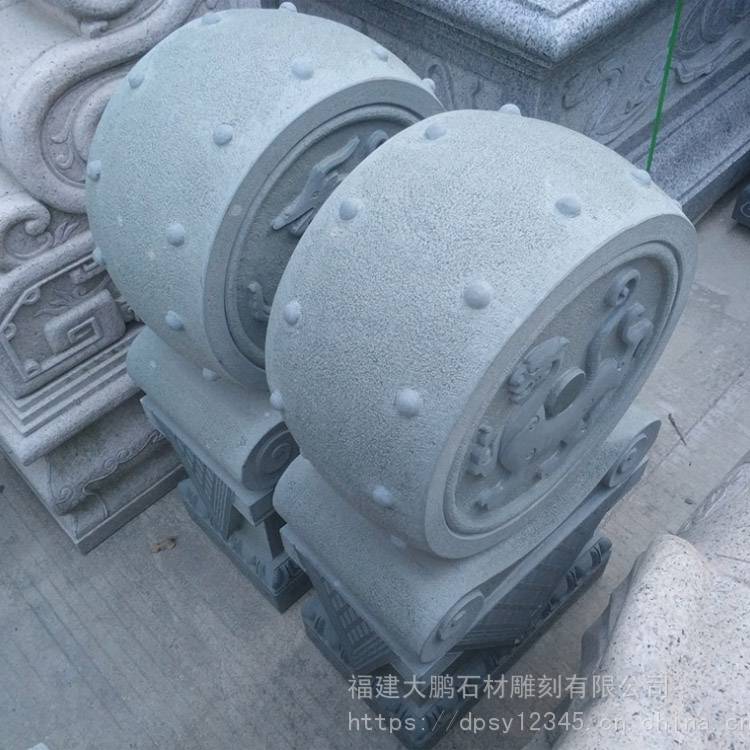 惠安石雕抱鼓石石鼓门枕石别墅庭院