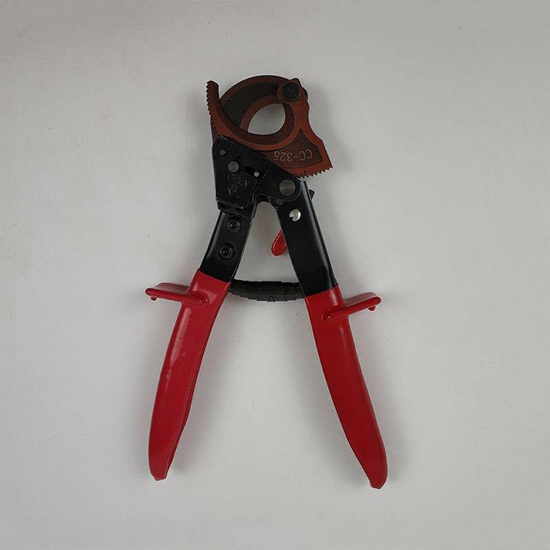 【棘轮电缆剪断钳日本cactus电缆切刀线缆断线剪手动式棘轮切刀cc-325