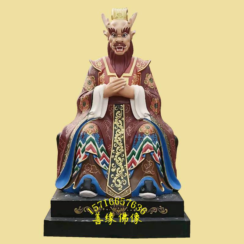 龙王爷神像雕刻厂家寺庙四海龙王塑像摆件风调雨顺虾兵蟹将神像