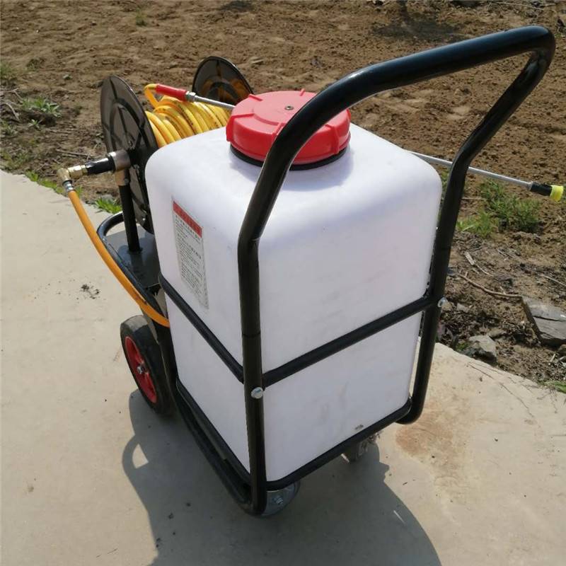 电动自动收管打药机48v60v通用电瓶带动远程遥控打药机高压农用电动车