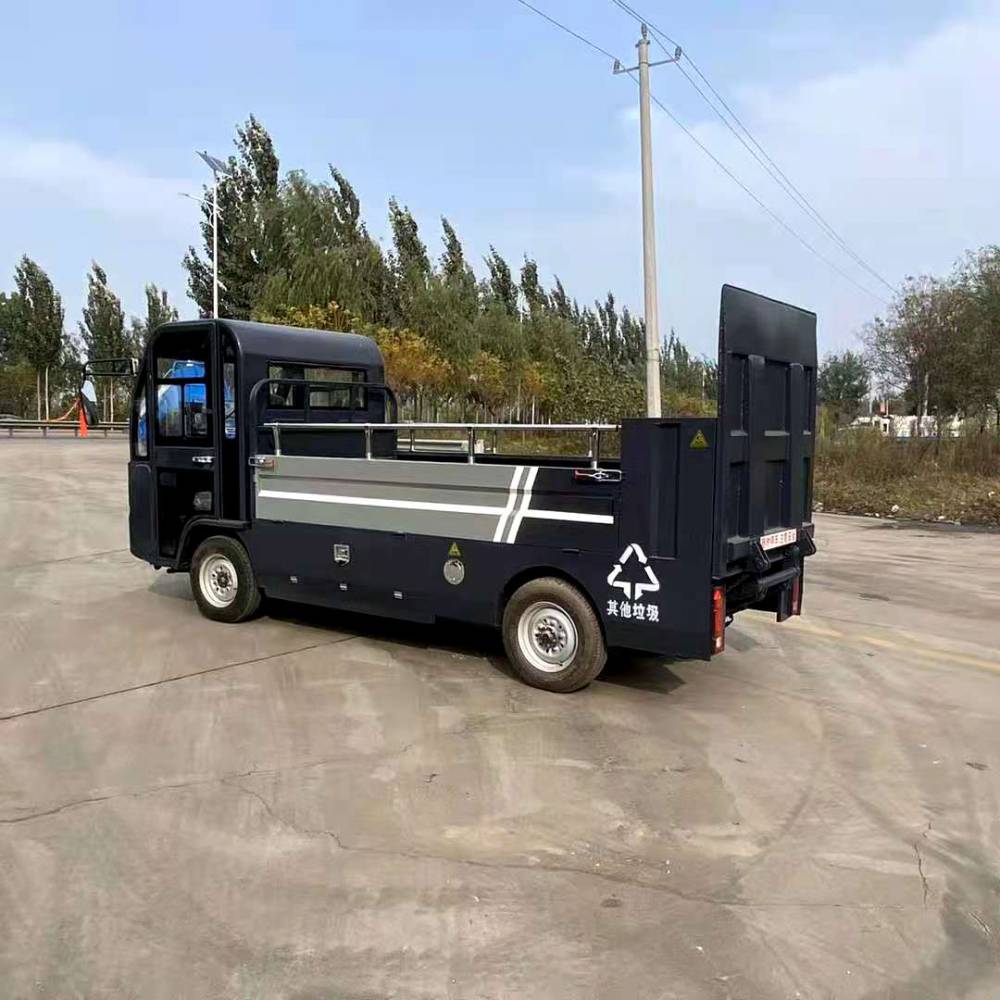 电动液压尾板垃圾车四轮电动垃圾桶运转车