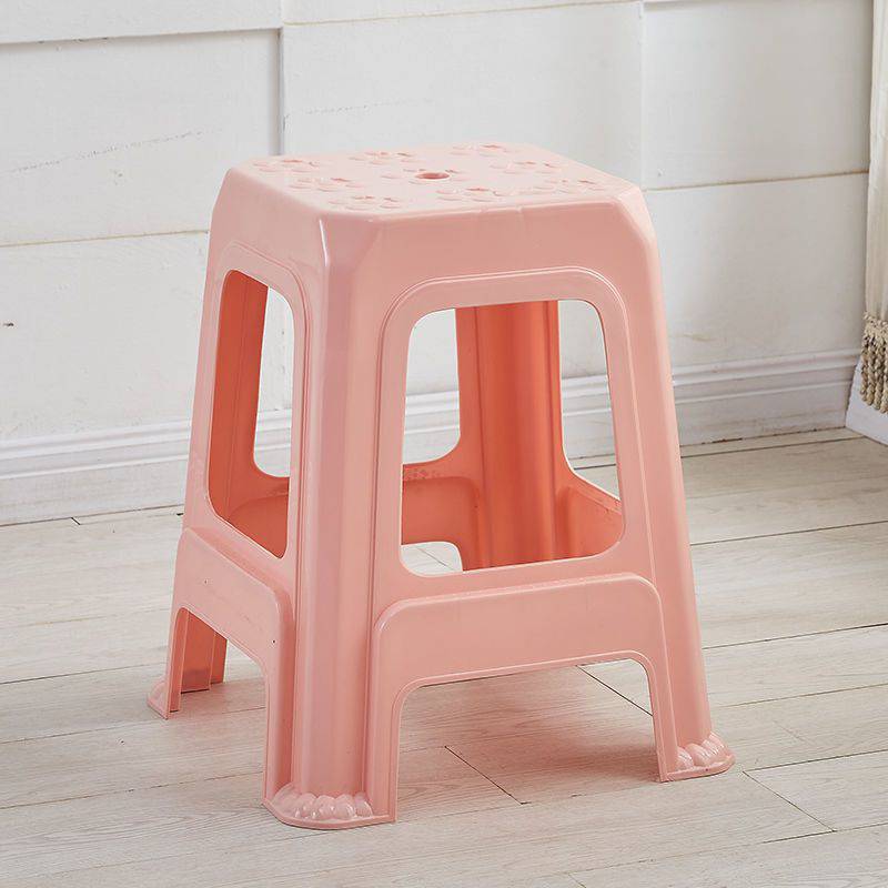 塑料凳家用成人方凳防滑凳子儿童加厚板凳红色餐桌高脚凳