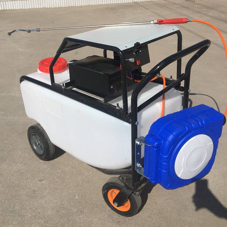 150l手推式电动喷雾器 大棚***喷雾器工作视频12v充电蓄电池打药机