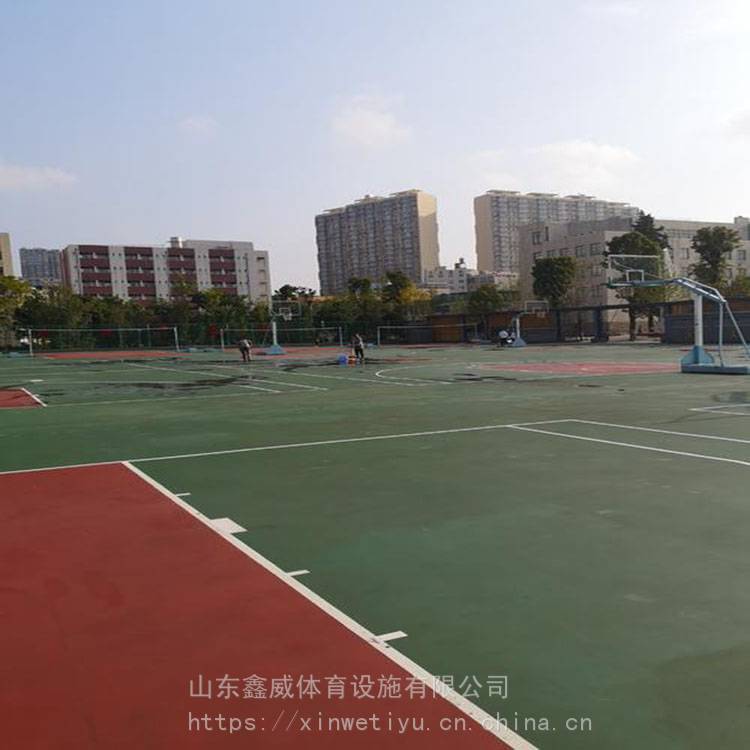 鑫威 硅PU球场 硅皮篮球场 厂家直供