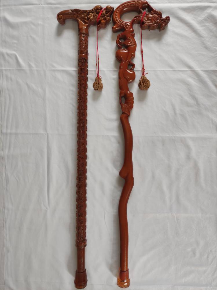 按摩穴位桃木拐杖拐杖文玩拐杖产地