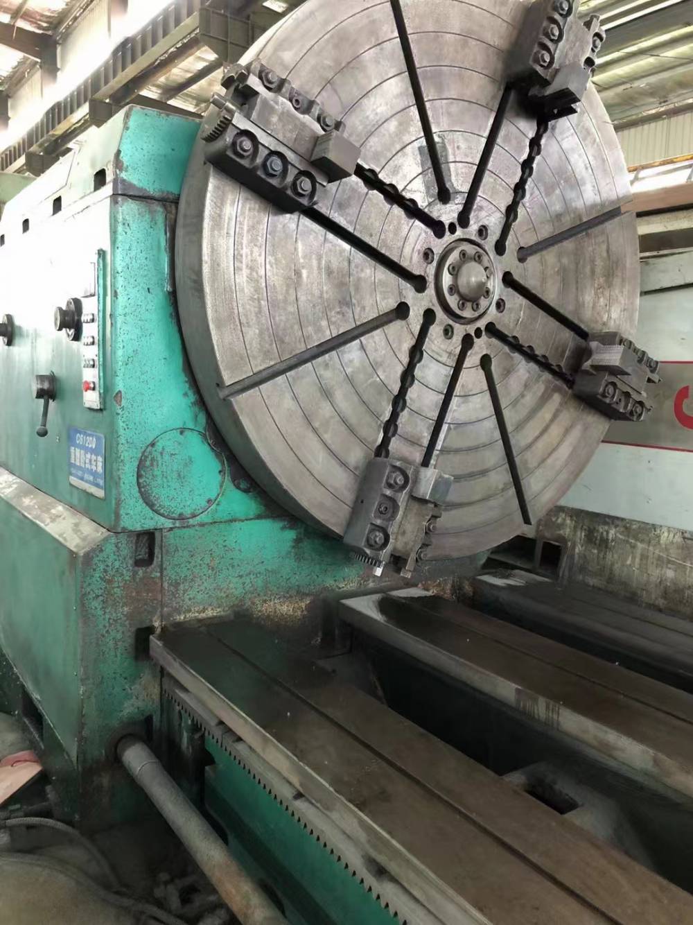 转让二手星火c61200x10米重型卧式车床二手星火61200普车