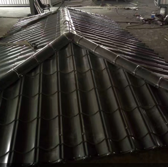 安装钢结构仿古琉璃瓦屋瓦彩钢琉璃瓦古建筑屋顶琉璃瓦