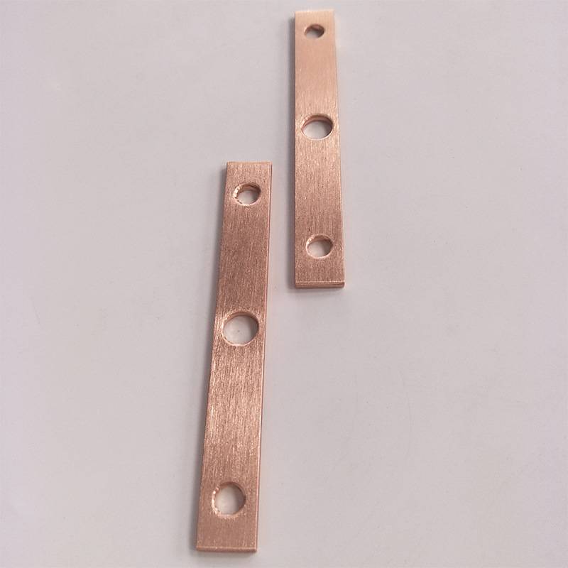 【接地铜排3*30新能源锂电池连接片 汽车铜带软连接充电桩汇流 镀镍图