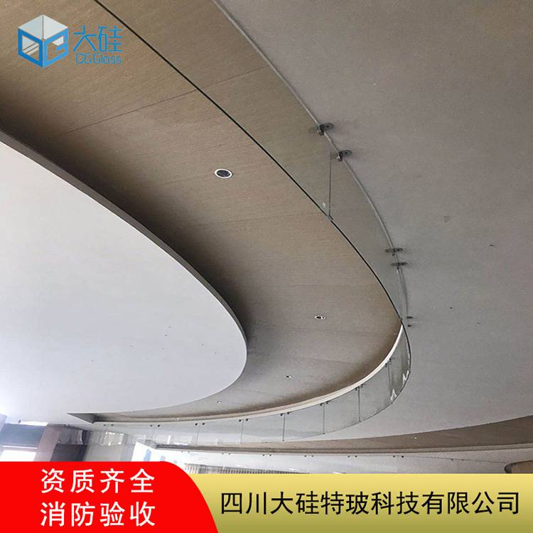 弧形耐火玻璃挡烟垂壁不燃材料耐火30分钟大硅定制发货