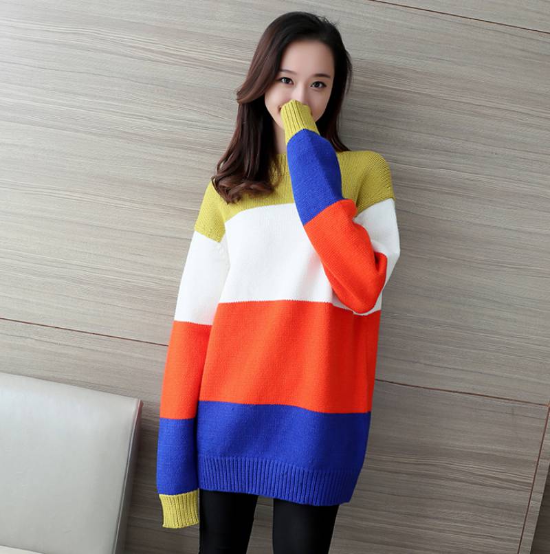 500元一吨童装2021秋冬女士毛衣宽松拼色连衣裙女西安哪里摆地摊卖