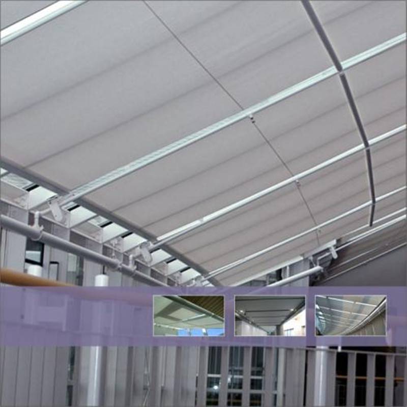 保定室外天棚帘阳光房采光顶电动遮阳帘学校操场遮阳蓬