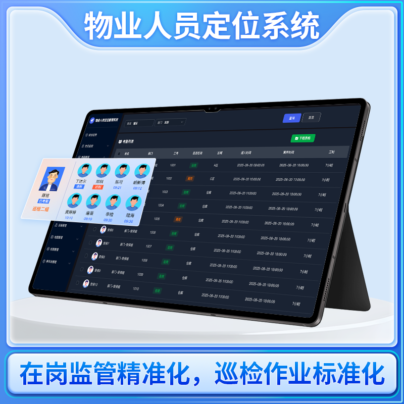 物业人员定位系统实时定位巡检巡查管理视频监控智能物业