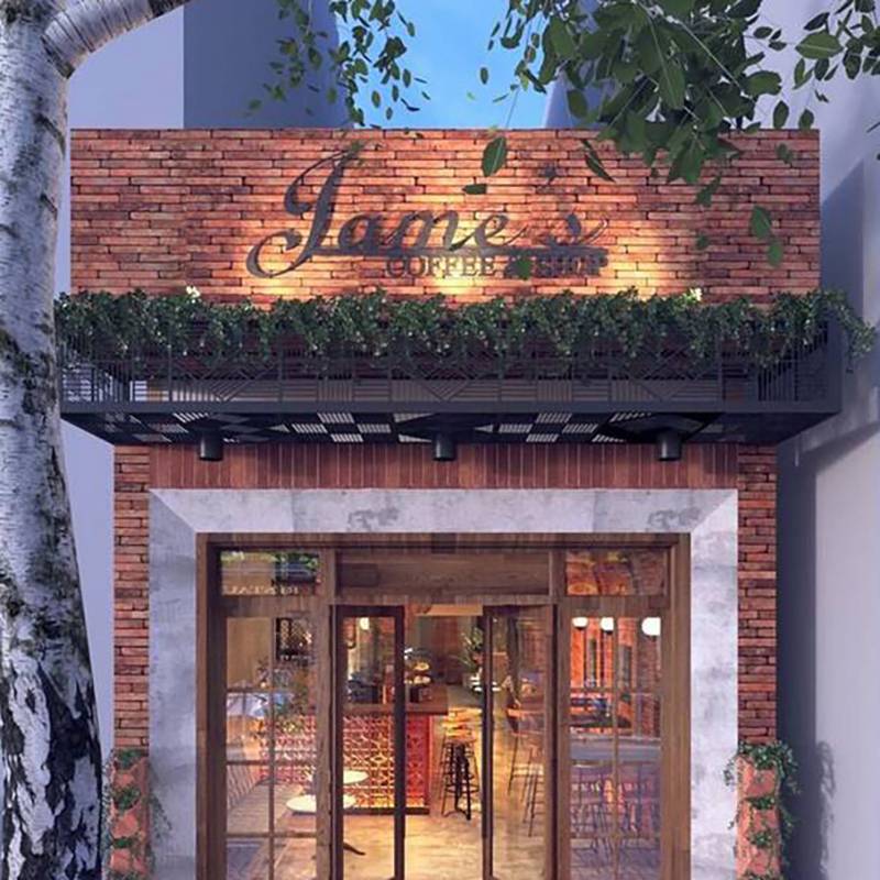 常州网红店招牌铁艺字工业风烤漆字ins简约奶茶店发光字广告牌定制