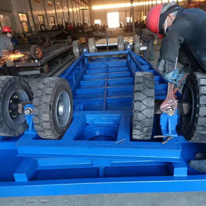 定制带侧翻箱体平板车液压翻斗式平板车拉货牵引拖车