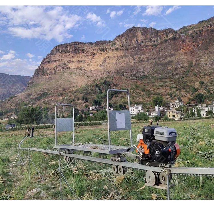 丘陵地带轨道运输车自走式山地水果装载机果园单轨车