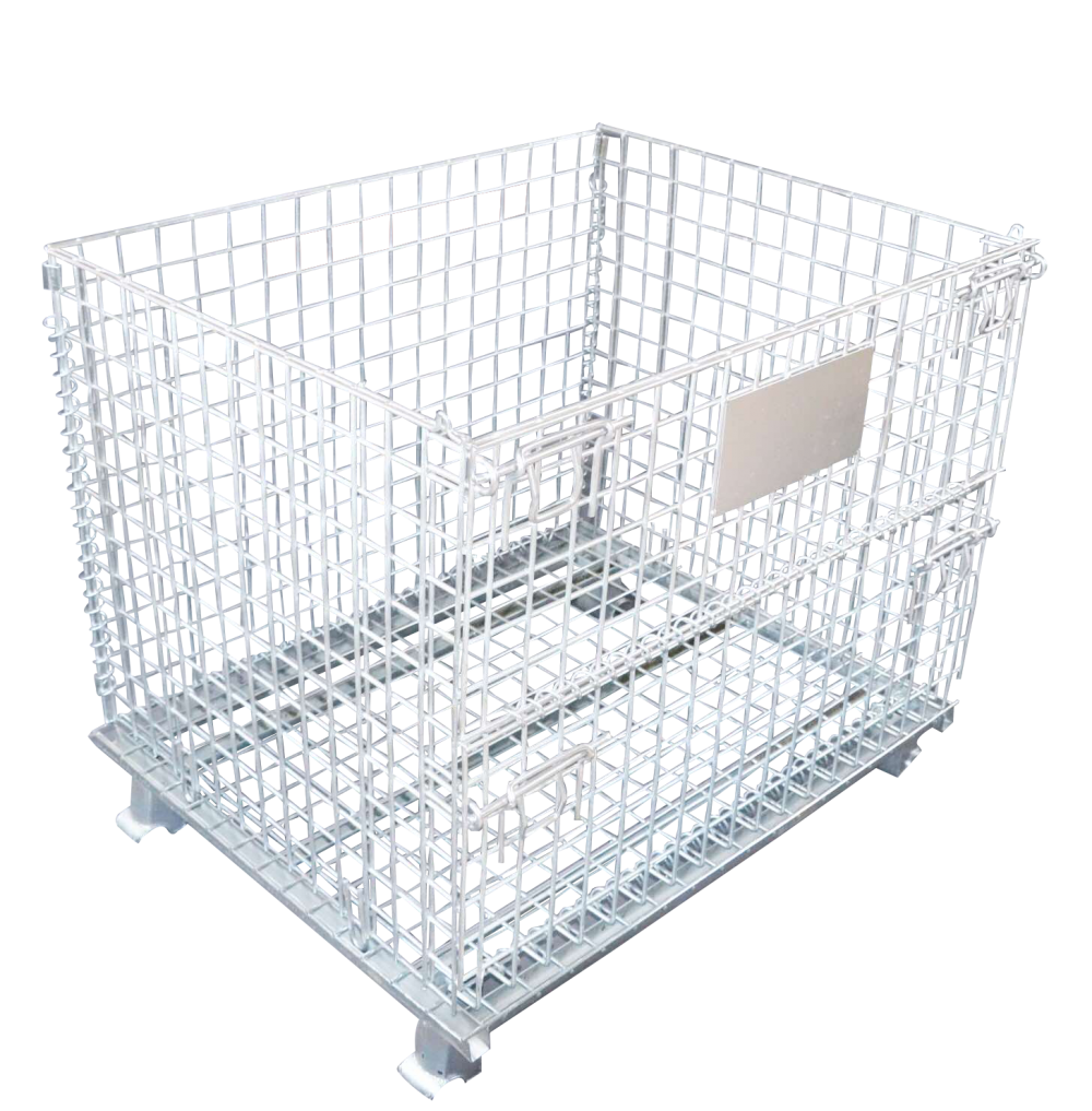 折叠式仓储笼 仓库笼 铁筐子 镀锌铁筐 折叠铁筐