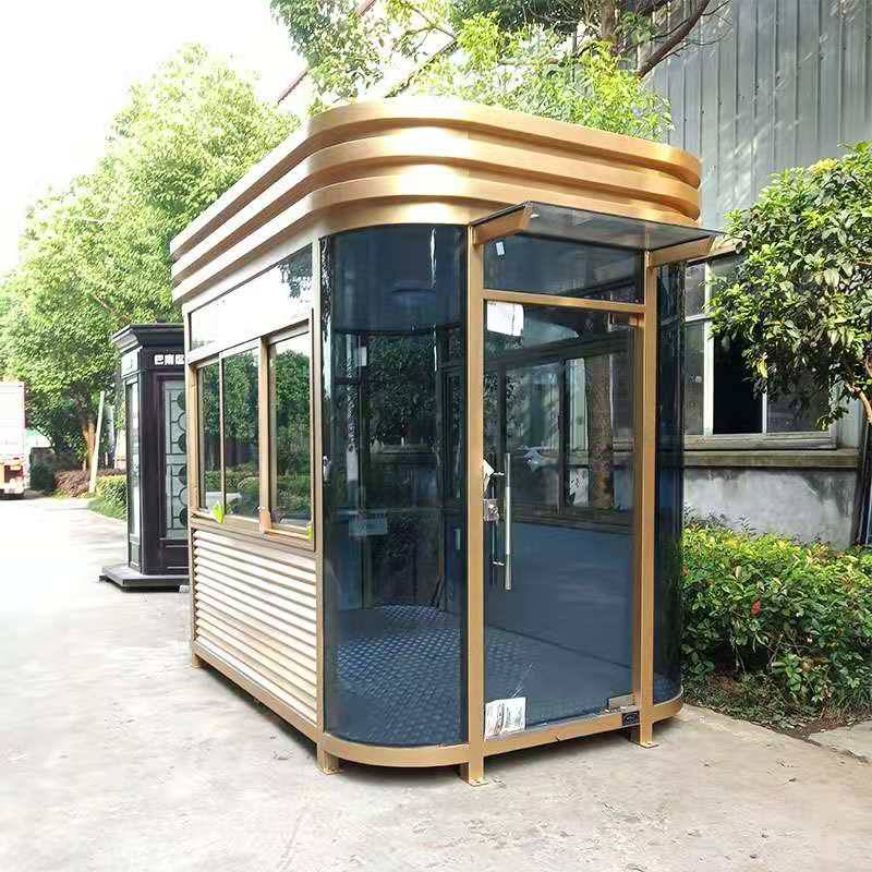 户外移动门卫保安岗亭钢化玻璃隔音保暖值班传达室工厂小区保安室