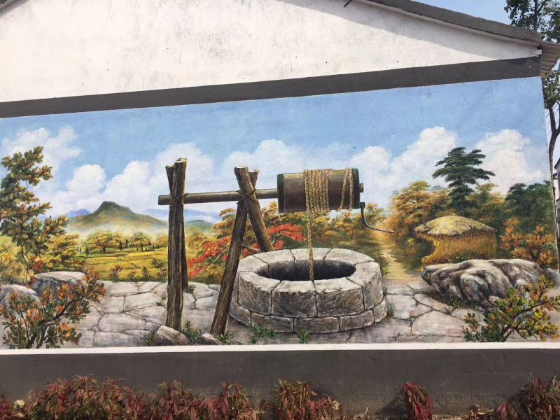 上海手绘乡村文化墙墙绘建筑外墙大型个性涂鸦