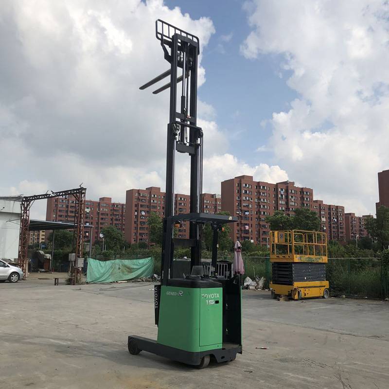 二手前移式电动叉车狭窄仓储堆高15吨三节5米