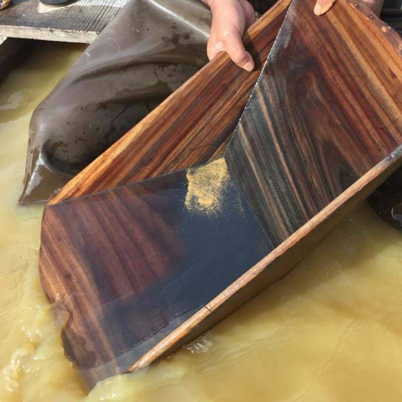 选矿淘金樟木淘金斗便携式手摇手工淘金盘抓金增金工具