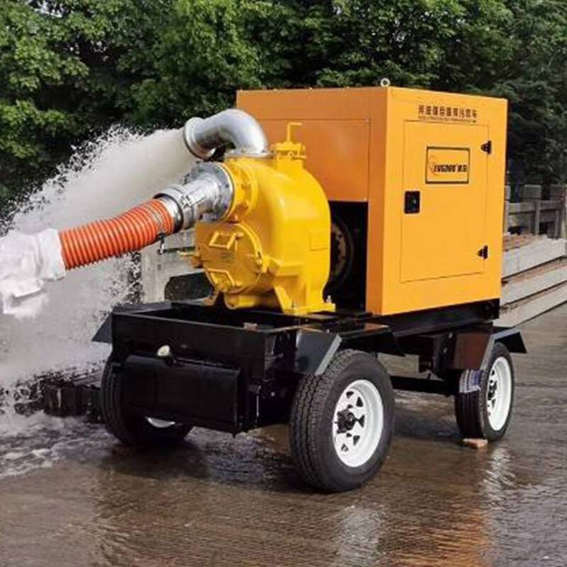 防汛排涝应急抢险泵车300方城市抽水排水车拖车式移动防汛排涝泵车雷