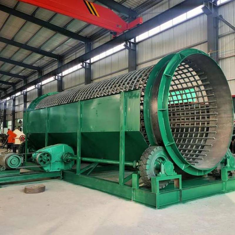 石头泥土脱离设备单层滚筒筛沙机砂石圆形筛分机