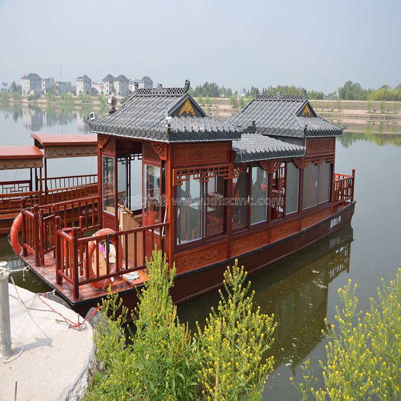 定制餐饮画舫船 水成木船内河画舫船水上餐饮船 仿古木船定制餐饮船