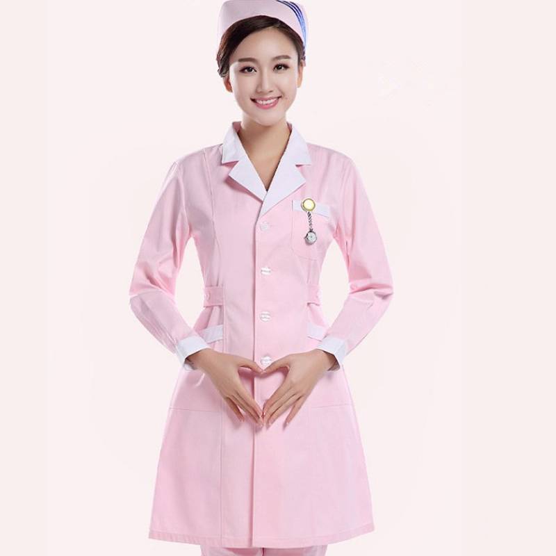 实习生护士服医生服药房工作服吸湿排汗粉衣白领白大褂图片