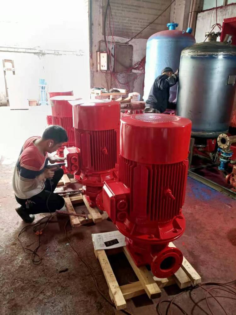 75千瓦立式稳压泵xbd150550g10110米75kw消防泵消火栓泵组装