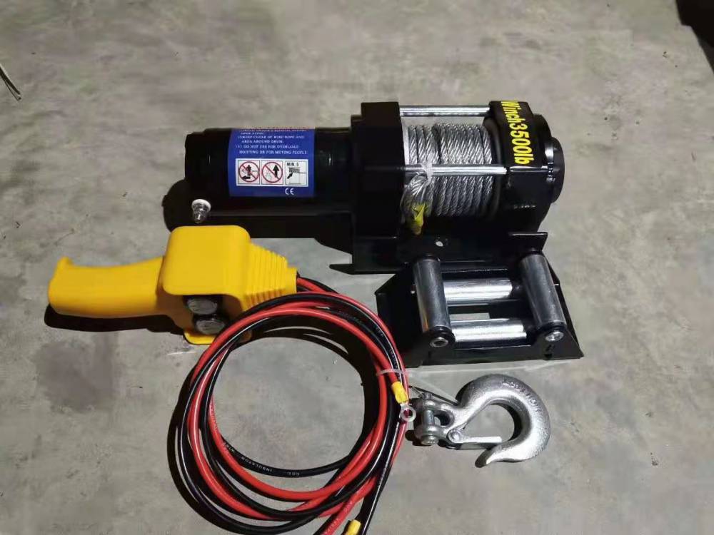 电动绞盘越野车12v24v电动绞盘3500磅车载电动绞盘牵引机吊重
