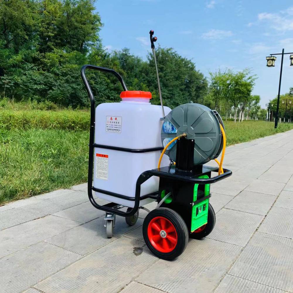 农用高压充电式打药机 经济手推打药机 省人工拉管式电动喷药机