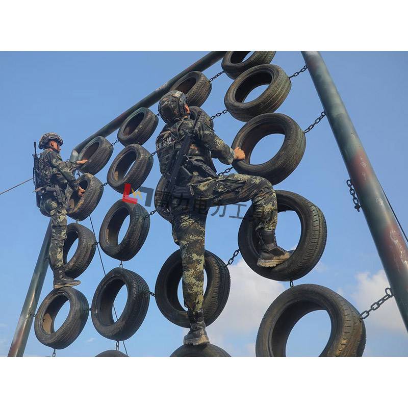 户外大型轮胎墙轮胎攀登墙轮胎攀爬网训练攀爬架拓展训练器材