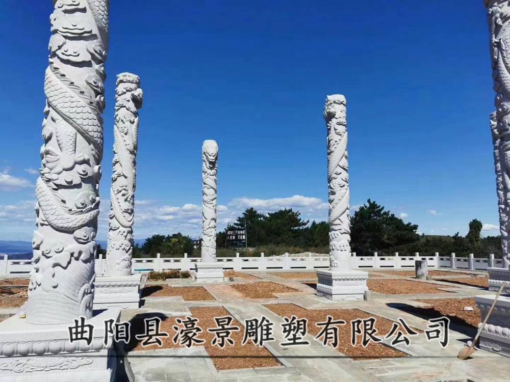 汉中石雕双龙戏珠石柱子汉白玉石柱子曲阳雕刻之乡厂家