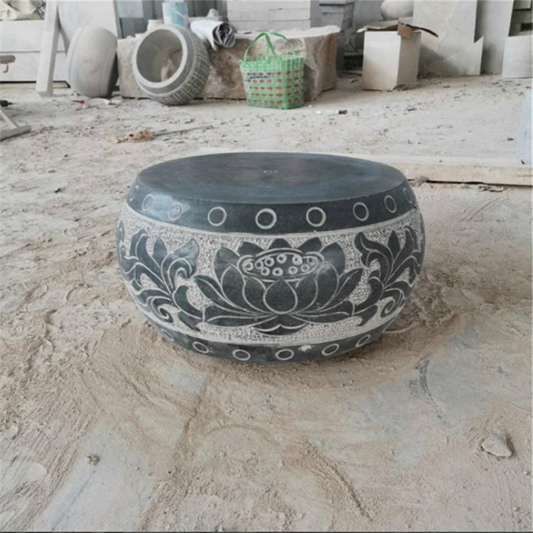 家族祠堂柱子底座寺庙麻石柱脚石石材柱子安阳