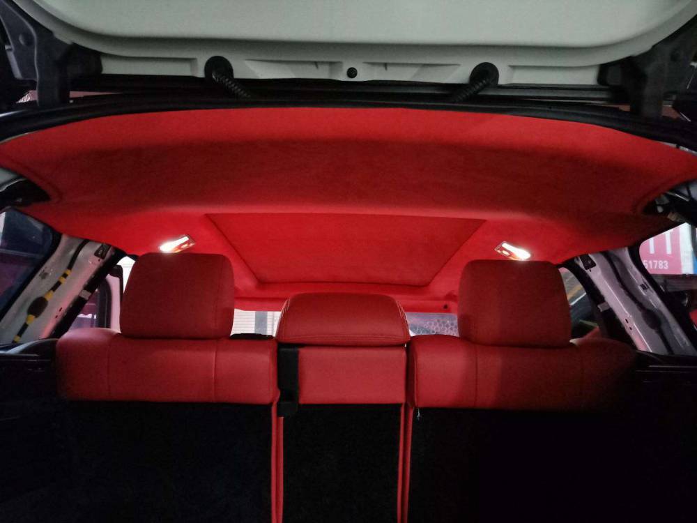 汽车麂皮绒顶翻毛皮顶星空顶满天星顶流星顶升级改装